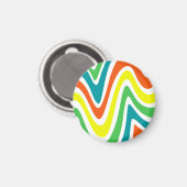 Moderne, kleurrijke , schattige vormgeving groen s magneet (Voorkant / Achterkant)