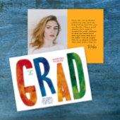 Moderne kleurrijke school Afstudeerder foto pensee Aankondiging