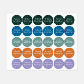 Moderne kleurrijke school Kinder naam Labels (Vel)