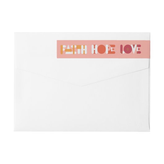 moderne kleurrijke scriptvakantie Wraparound Wedde (Achterkant)