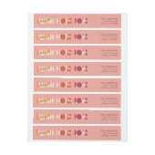 moderne kleurrijke scriptvakantie Wraparound Wedde (Vel)