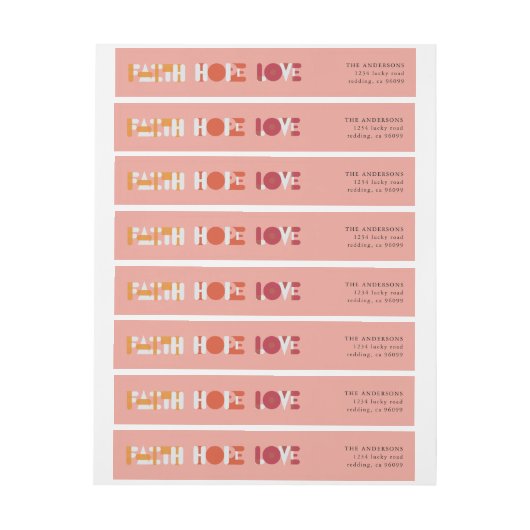 moderne kleurrijke scriptvakantie Wraparound Wedde (Vel)