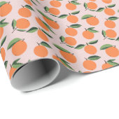 Moderne kleurrijke Sinaasappels patroon Cadeaupapier (Rol Hoek)