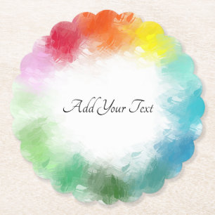 Moderne Kleurrijke Sjabloon Aangepaste Handschrift Kartonnen Onderzetters