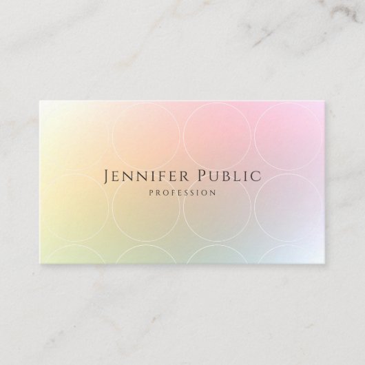 Moderne kleurrijke Sjabloon elegant design rendy Visitekaartje (Voorkant)