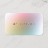 Moderne kleurrijke Sjabloon elegant minimalistisch Visitekaartje (Voorkant)