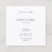 Moderne, kleurrijke Sjabloon elegante professional Vierkante Visitekaartje (Achterkant)