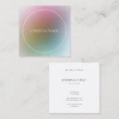 Moderne, kleurrijke Sjabloon elegante professional Vierkante Visitekaartje (Voorkant / Achterkant)