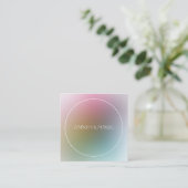 Moderne, kleurrijke Sjabloon elegante professional Vierkante Visitekaartje (Staand voorkant)