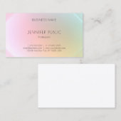 Moderne, kleurrijke Sjabloon elegante professional Visitekaartje (Voorkant / Achterkant)