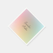 Moderne, kleurrijke Sjabloon Handgeschreven naam Servet (Hoek)