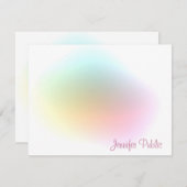 Moderne, kleurrijke Sjabloon handgeschreven script (Voorkant / Achterkant)