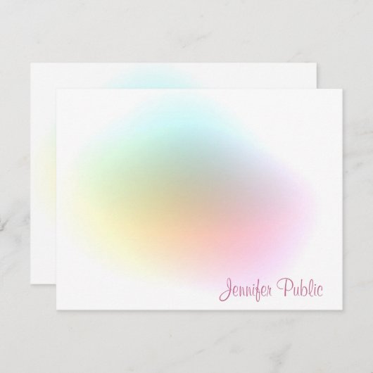 Moderne, kleurrijke Sjabloon handgeschreven script (Voorkant / Achterkant)