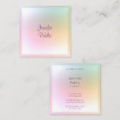 Moderne, kleurrijke Sjabloon handschrift Vierkante Visitekaartje (Voorkant / Achterkant)