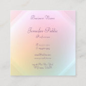 Moderne Kleurrijke Sjabloon Kalligrafie Script Chi Vierkante Visitekaartje (Achterkant)