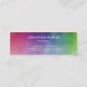 Moderne Kleurrijke Sjabloon Professioneel Elegant Mini Visitekaartje (Achterkant)