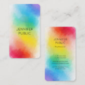 Moderne kleurrijke Sjabloon regenboog kleuren Eleg Visitekaartje (Voorkant / Achterkant)