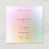 Moderne, kleurrijke Sjabloon Script Professional Vierkante Visitekaartje (Achterkant)