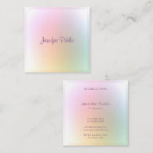 Moderne, kleurrijke Sjabloon Script Professional Vierkante Visitekaartje (Voorkant / Achterkant)