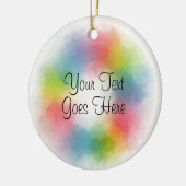 Moderne, kleurrijke Sjabloon Trendy Handgeschreven Keramisch Ornament (Links)