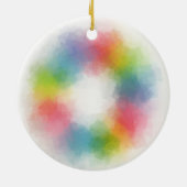 Moderne, kleurrijke Sjabloon Trendy Handgeschreven Keramisch Ornament (Achterkant)