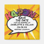 Moderne Kleurrijke Sla de Datum Op Magneet (Voorkant)