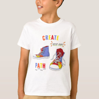 Moderne, kleurrijke sneakers t-shirt