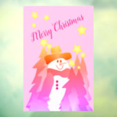 Moderne kleurrijke sneeuwman raamsticker (Vel 3)