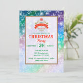 Moderne Kleurrijke Sneeuwvlok Winter Kerstfeest Kaart (Staand voorkant)