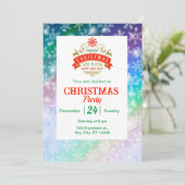 Moderne Kleurrijke Sneeuwvlok Winter Kerstfeest Kaart (Staand voorkant)