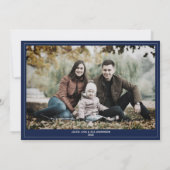 Moderne Kleurrijke Sneeuwvlokken Kerstfoto Feestdagenkaart (Achterkant)