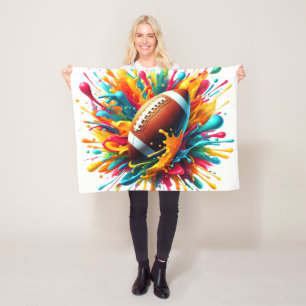 Moderne Kleurrijke Spat Game Bal Sporten Fleece Deken