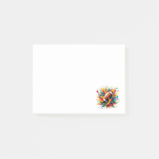 Moderne Kleurrijke Spatgame Bal Sporten Post-it® Notes (Voorkant)