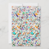 Moderne kleurrijke speckles Terrazzo Waterverf Pai Kaart (Achterkant)