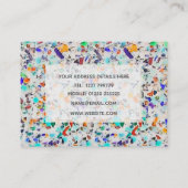 Moderne kleurrijke speckles Terrazzo Waterverf Pai Visitekaartje (Achterkant)