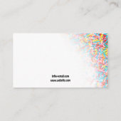 Moderne Kleurrijke Sprinkles Gradient Ice Cream Visitekaartje (Achterkant)