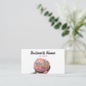 Moderne kleurrijke Sprinkles Ice Cream Scoop Visitekaartje (Staand voorkant)