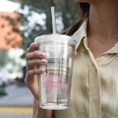 Moderne, kleurrijke, sterke meisjesinspiratiezin acryl drinkbeker