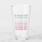 Moderne, kleurrijke, sterke meisjesinspiratiezin glas (Voorkant)