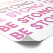 Moderne, kleurrijke, sterke meisjesinspiratiezin poster (Hoek)