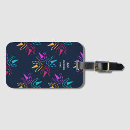 moderne kleurrijke sterren - blauw van de marine bagagelabel