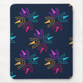 moderne kleurrijke sterren - marineblauw  muismat