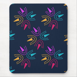 moderne kleurrijke sterren - marineblauw muismat