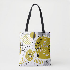 Moderne kleurrijke stijlvolle Abstracte kunstvorme Tote Bag