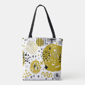 Moderne kleurrijke stijlvolle Abstracte kunstvorme Tote Bag (Achterkant)
