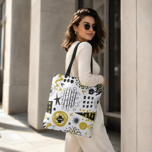 Moderne Kleurrijke Stijlvolle Abstracte Kunstvorme Tote Bag