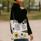 Moderne kleurrijke stijlvolle Abstracte kunstvorme Tote Bag