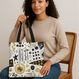 Moderne kleurrijke stijlvolle Abstracte kunstvorme Tote Bag