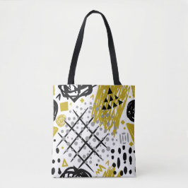 Moderne kleurrijke stijlvolle Abstracte kunstvorme Tote Bag