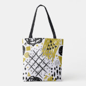 Moderne kleurrijke stijlvolle Abstracte kunstvorme Tote Bag (Achterkant)